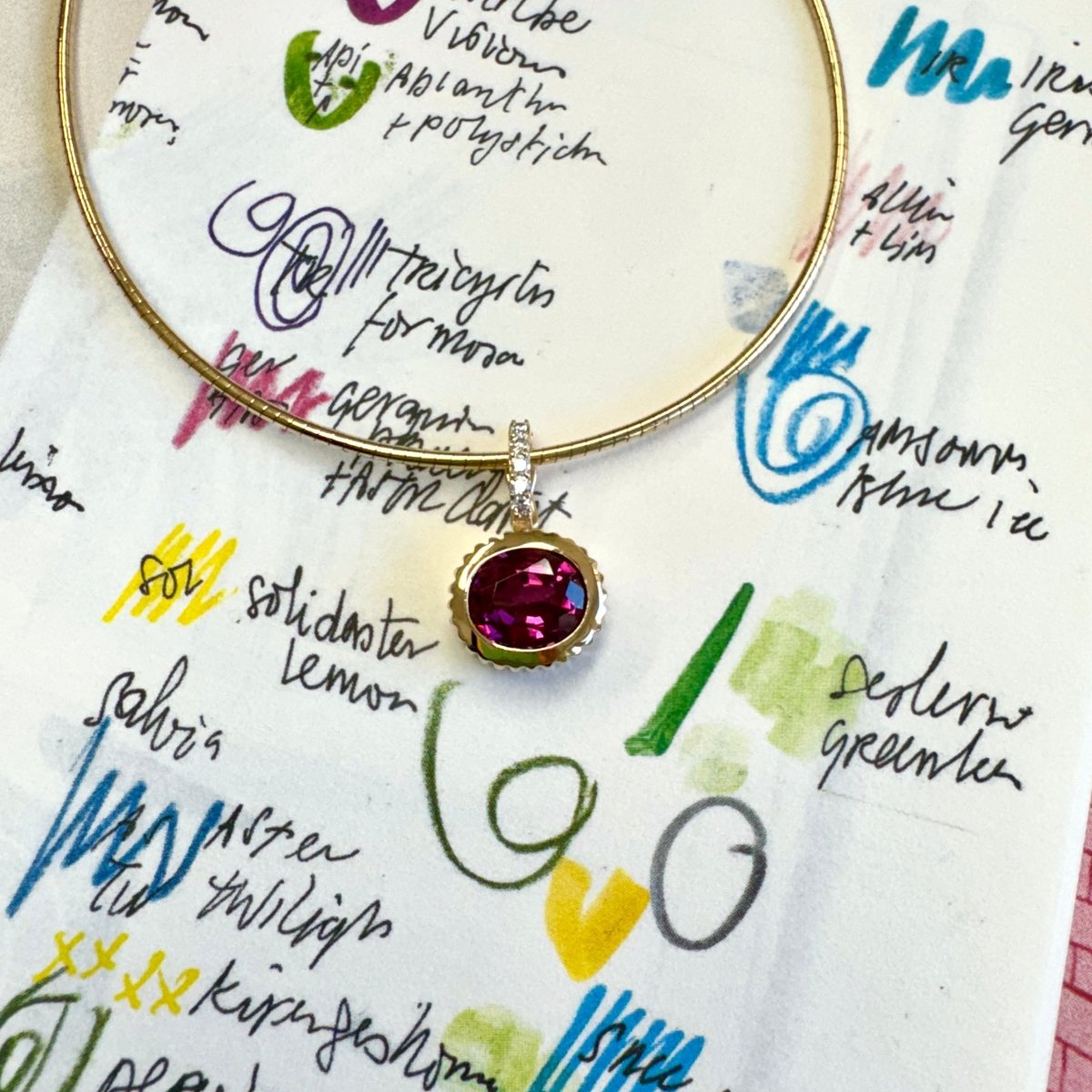 DREAM IN TECH Pendant 3.83ct Rhodolite Garnet - AURORO