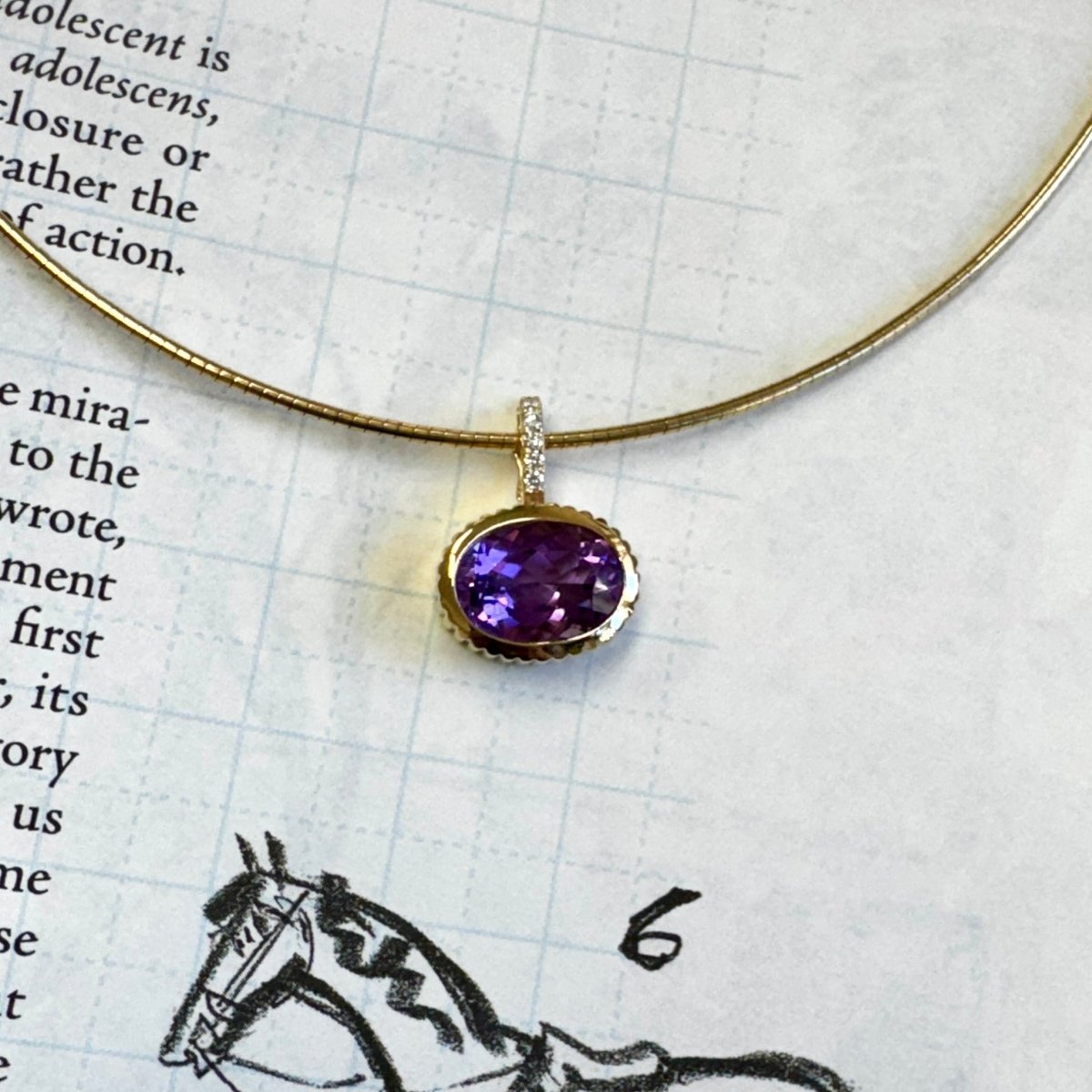 DREAM IN TECH Pendant 5.81ct Amethyst - AURORO