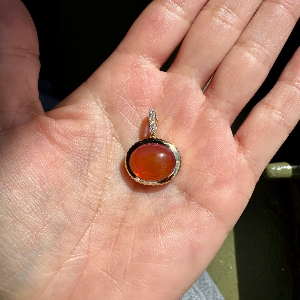 DREAM IN TECH Pendant 6.27ct Fire Opal - AURORO