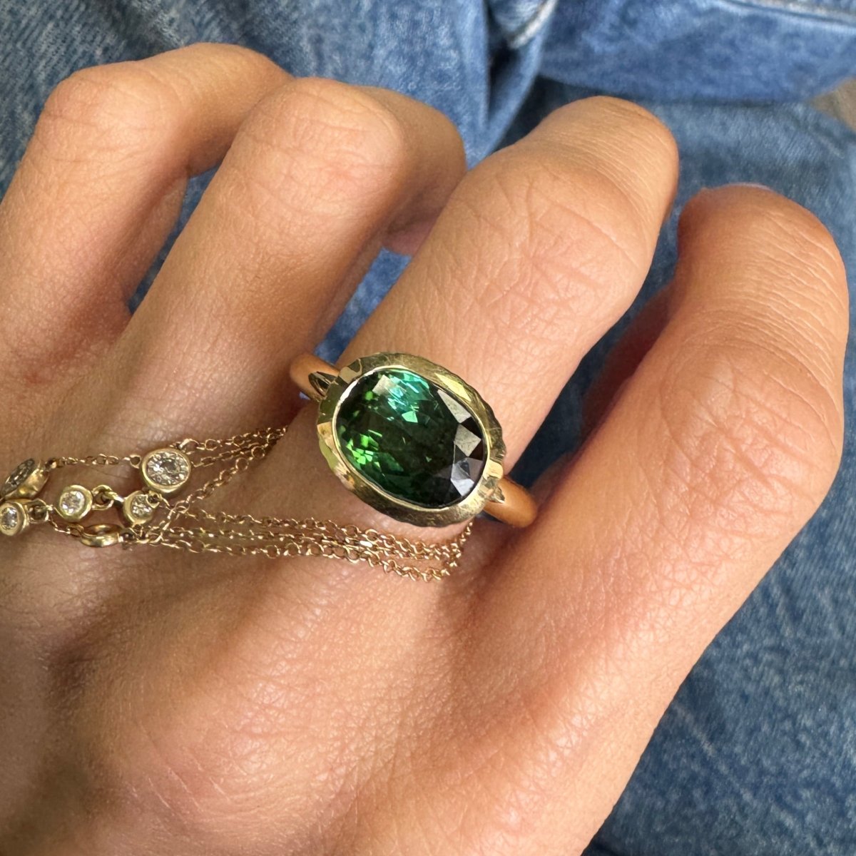 DREAM IN TECH Ring 3.37ct Green Tourmaline - AURORO