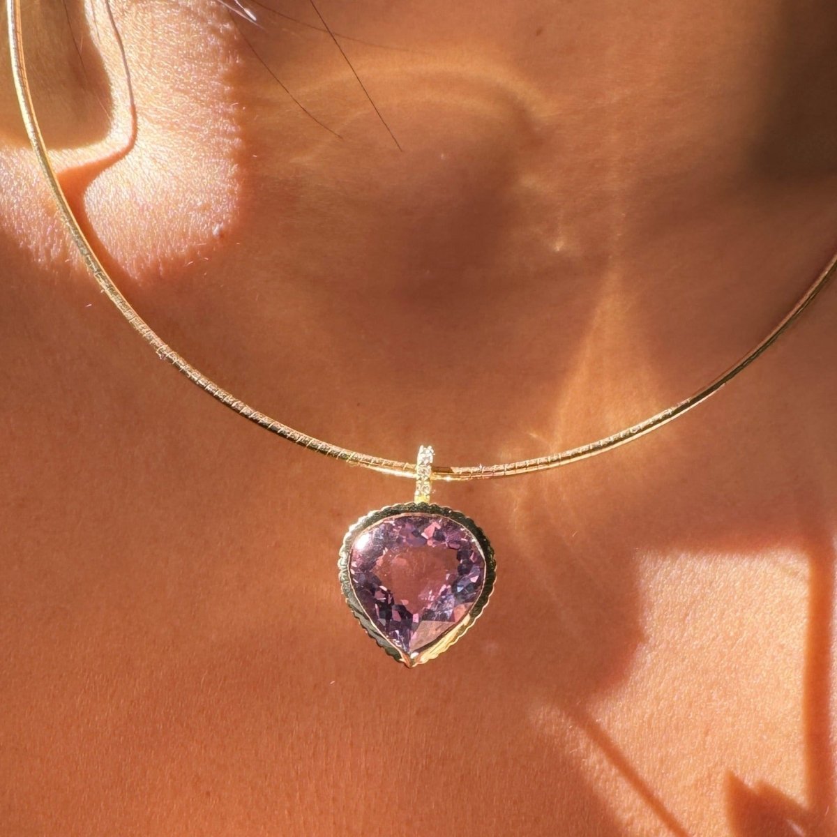 DREAM IN TECHNICOLOR 10.10ct Amethyst Pendant - AURORO