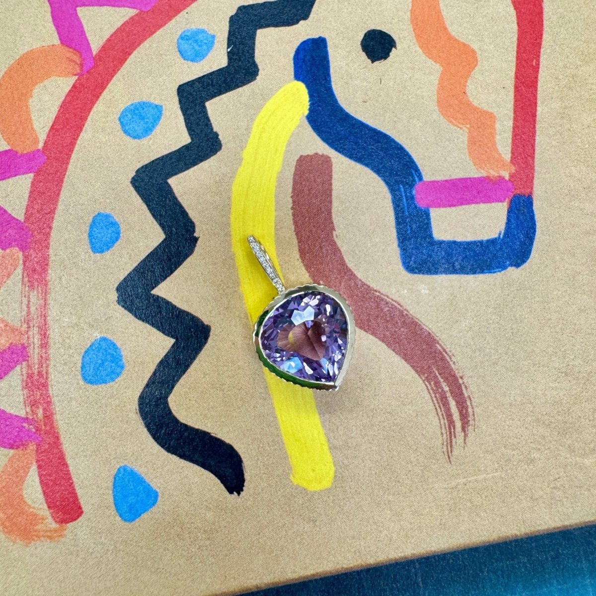 DREAM IN TECHNICOLOR 10.10ct Amethyst Pendant - AURORO
