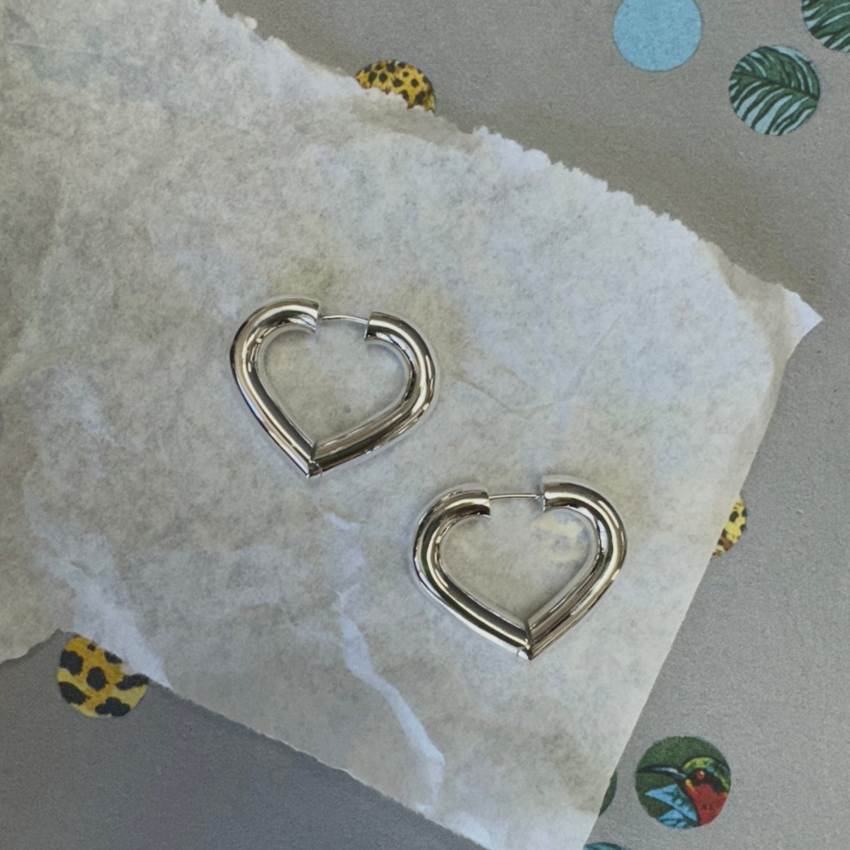 HEARTBREAKER Silver Hoops - AURORO