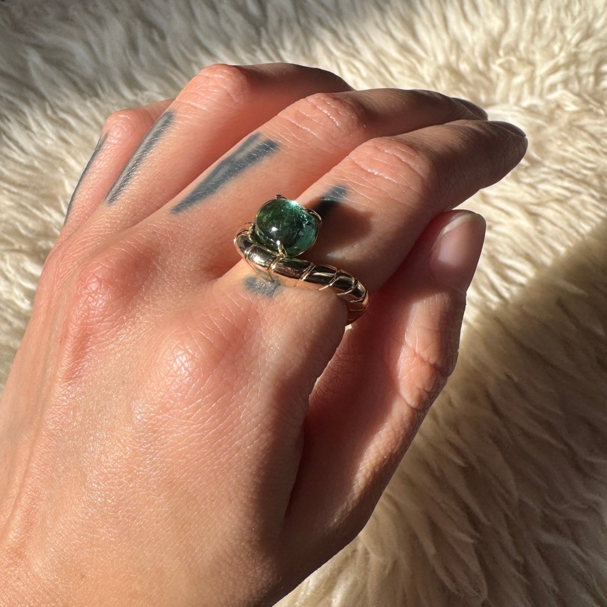 LEVITATE Ring 3.72ct Green Tourmaline - AURORO