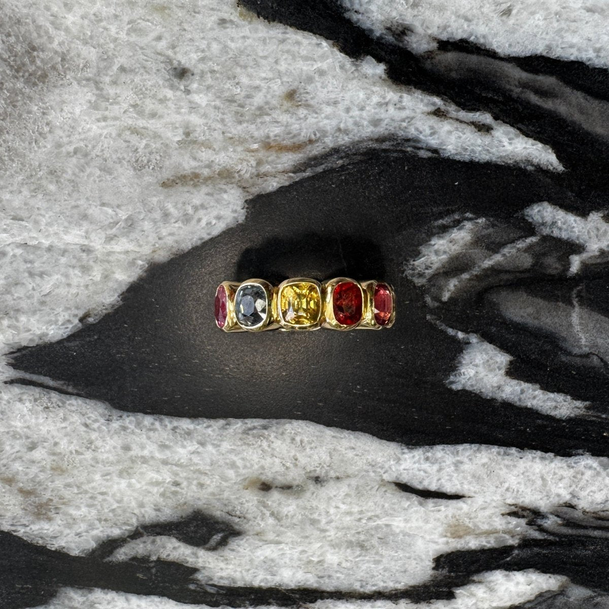 MisMatch Bezel Eternity Ring with Spinels - AURORO