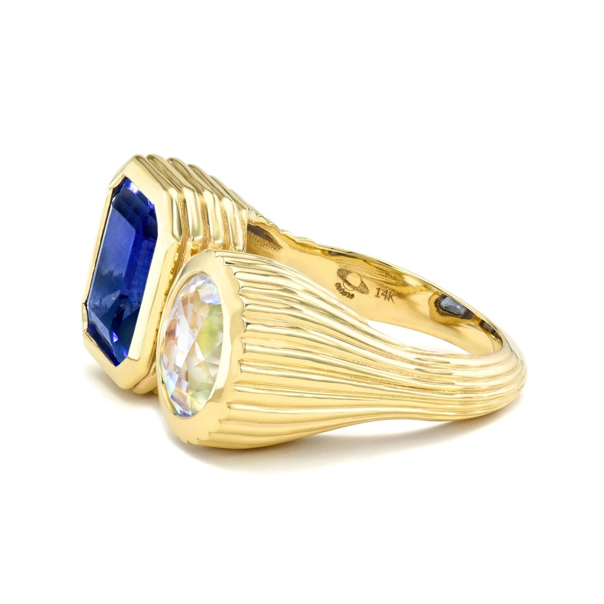 PARTY TIME Moi et Toi Ring Tanzanite + Moonstone - AURORO
