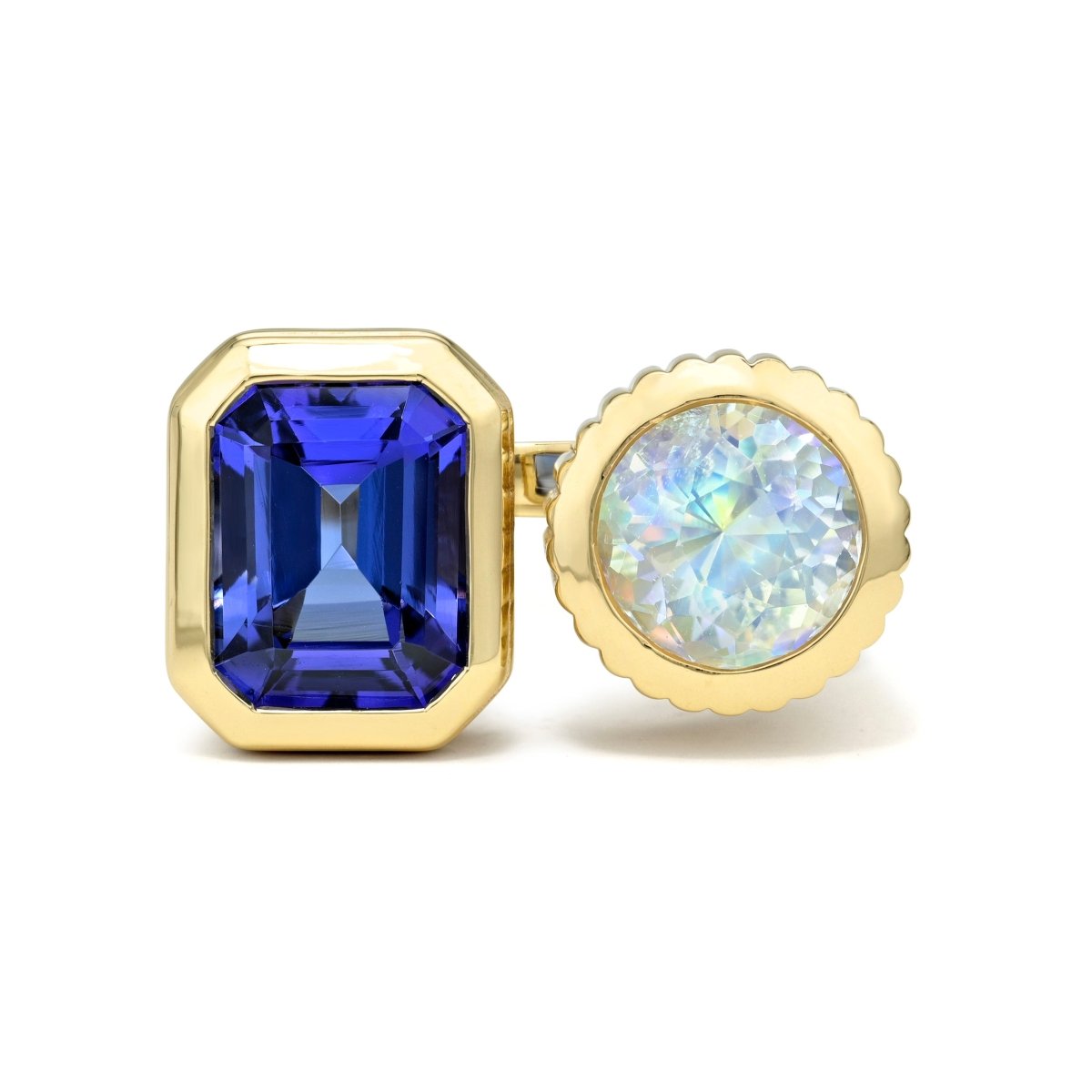 PARTY TIME Moi et Toi Ring Tanzanite + Moonstone - AURORO