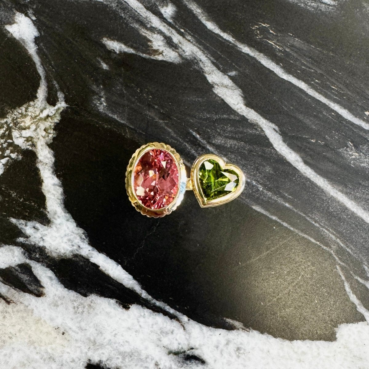 PARTY TIME Ring Pink + Green Tourmaline - AURORO