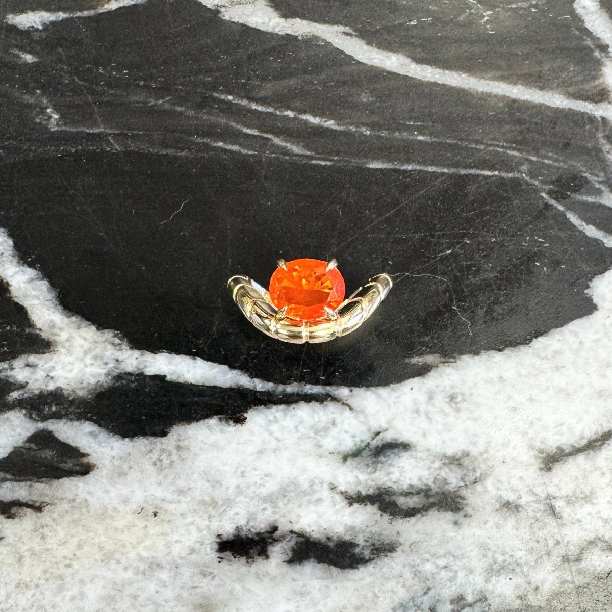 Petite LEVITATE Ring 1.18ct Fire Opal - AURORO