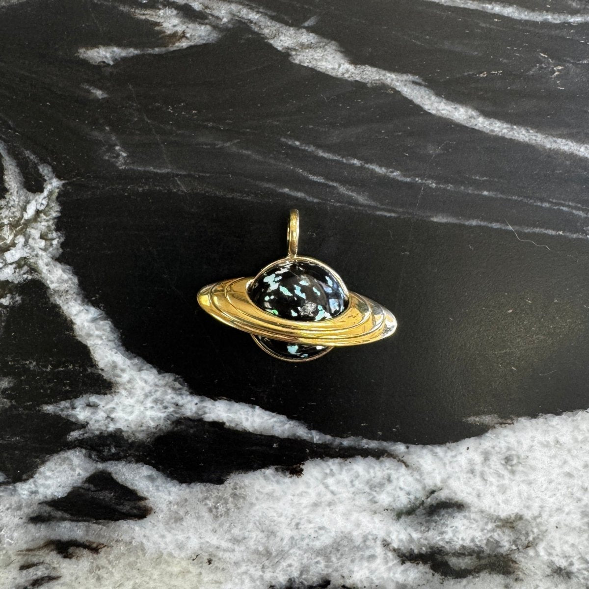 SATURN Returns Le0pard Opal Inlay Charm - AURORO
