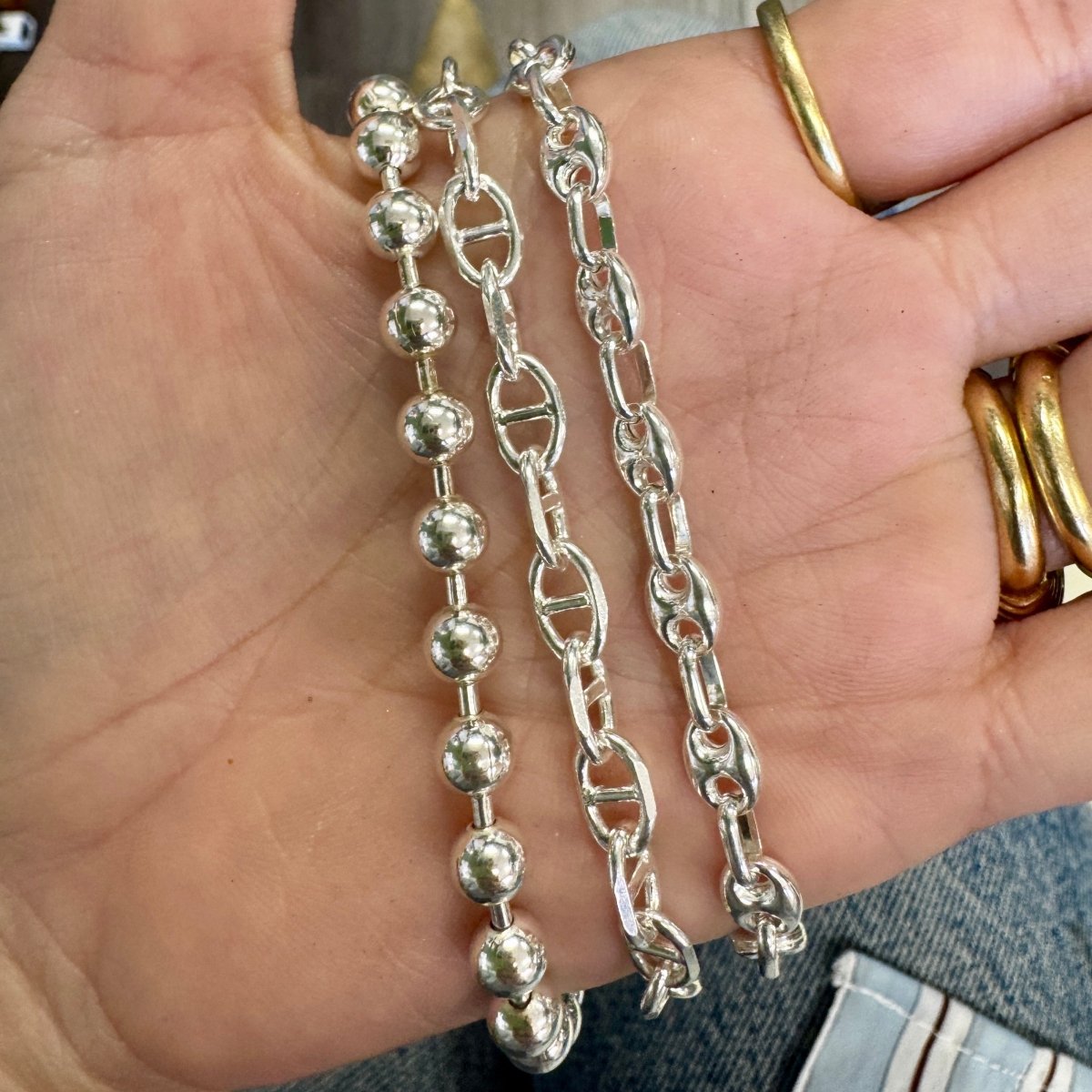 Sterling Silver 925 Ball Chains - AURORO