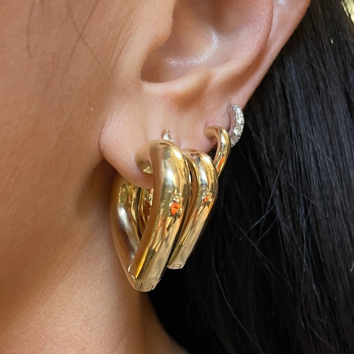 Kee of Hearts  Heart メロハーAOR HEARTBREAKER Heart Shaped Hoops – AURORO