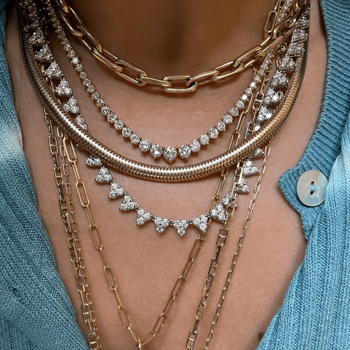 THE SOIRÉE Diamond Tennis Necklace - AURORO